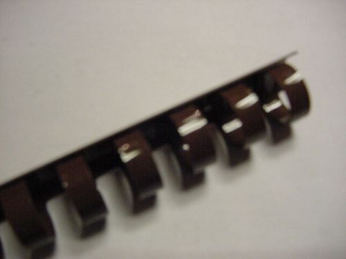 Plastic Binder Combs Spines - Lot of 130 BROWN - 11&#034; Letter Size 5/8&#034; 19 Ring