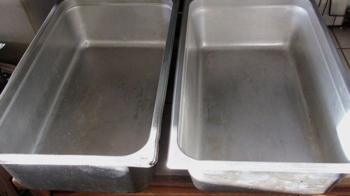 Stainless Steel SS Buffet Steam Table Insert Pan LOT of 4 - 2.50x12x20&#034; - 8.3 qt