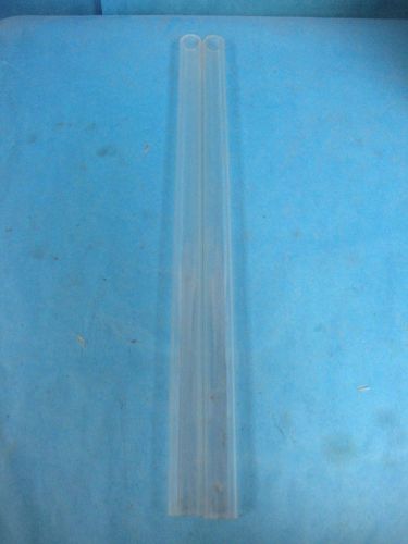 Lab acrylic plexiglass tube pipe 23.5&#034; long, 1&#034; i.d. lot of 2 for sale