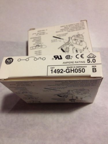 Allen bradley 1492-gh050 series b 5 amp one pole circuit breaker for sale