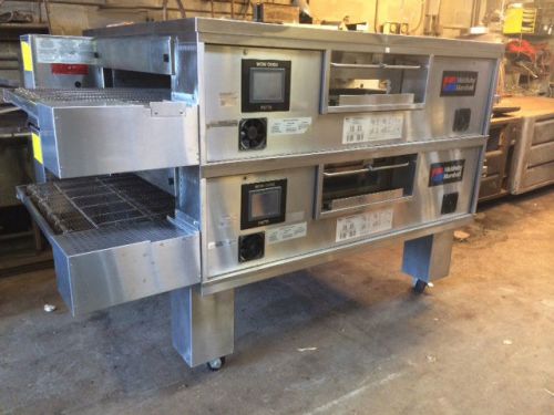 Ps770  middleby marshall wow double stack pizza conveyor ovens - energy saver for sale