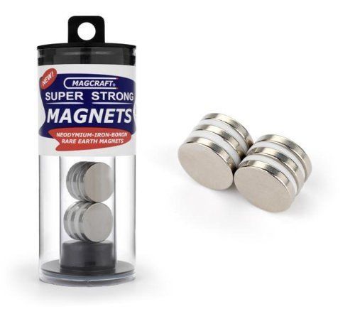 Magcraft NSN0703 3/4-Inch by 1/8-Inch Rare Earth Disc Magnets  6-Count