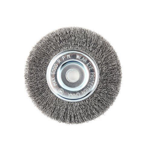 Lincoln electric kh320 crimped wire wheel brush, 6000 rpm, 6&#034; diameter x 1/2&#034; for sale
