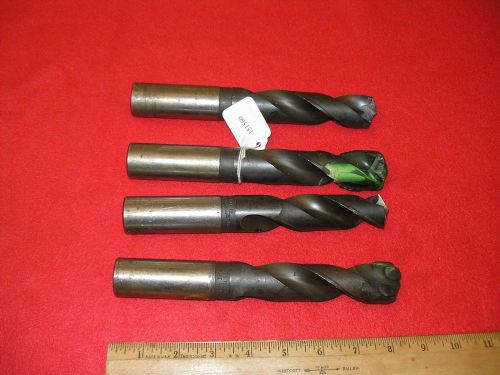 4 round shank coolant type drill bits 1.1 inch shank cleveland 1 7/64 inch for sale