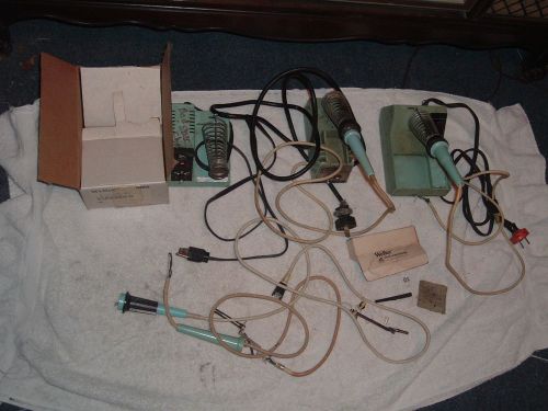 Lot of 3 Weller Soldering Stations for Parts or Repair WTCPN WTCPL WCC100 More