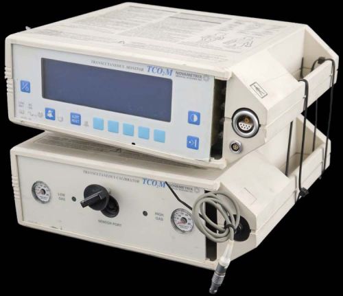 Novametrix 860 TCO2M Transcutaneous CO2 O2 Medical Monitor +868 Gas Calibrator