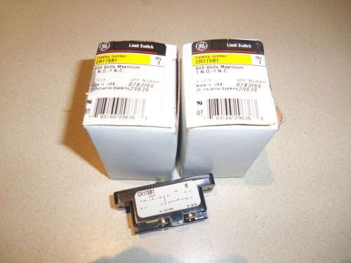 New general electric ge cr115b1 1no/1nc limit snap acting 600v-ac switch for sale
