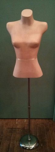 Vintage Female Composite Plaster Mannequin Dress Form 35 1/2&#034; Bust with 27 1/2&#034;
