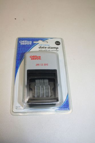 New OFFICE DEPOT SELF INKING &#034;DATE PAID&#034; Black