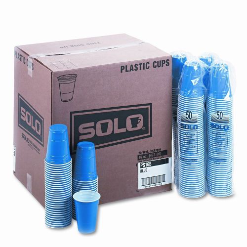 Solo Cups Company Party Cold Cups, 16 Oz., 20 Bags of 50/Carton