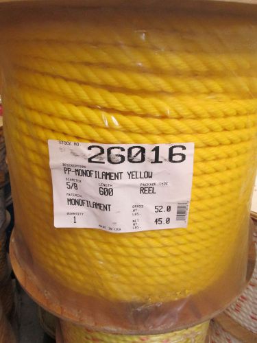 5/8&#034;(#20) x 600&#039; 3 strand polypropylene hoist rope,rigging rope9000 min break for sale