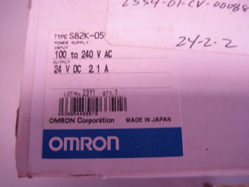 OMRON POWER SUPPLY MODEL S82K-05024 OUTPUT DC24V, 2.1A,INPUT AC100 - 240V