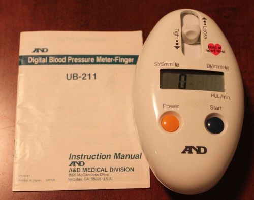 A&amp;D UB-211 Digital Blood Pressure Finger Meter AND Brand BP monitor w/ manual
