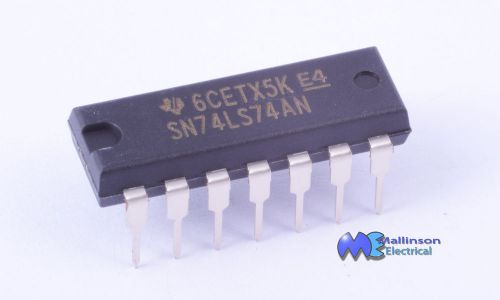 SN74LS74AN 33Mhz Flip Flop Logic IC 14 pin DIL DIP14