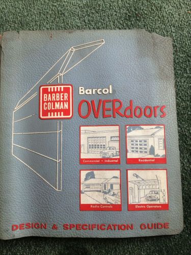 Vintage Barcol Overdoors &amp; Operators Design and Specification Guide 1960&#039;s