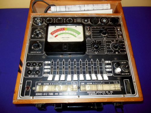 VINTAGE**EXCEPTIONAL** PRECISION MODEL 612 TUBE TESTER WITH MANUALS