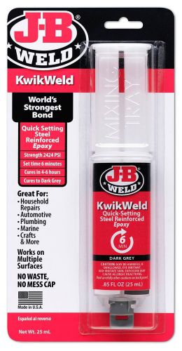 New J-B Weld 50176 Black Kwik Weld Syringe