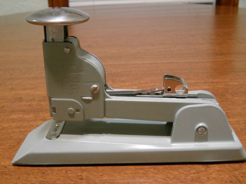 Vintage Swingline 13 Grey Metal Industrial Era Art Deco Heavy Duty Steel Stapler