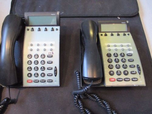 Lot of 2 - NEC Telephone DTU-8D-2 (BK)  (I-9)