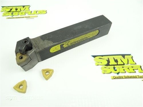 Kennametal indexable turning tool holder mwlnr 123b nb5 3/4&#034; shank + inserts for sale