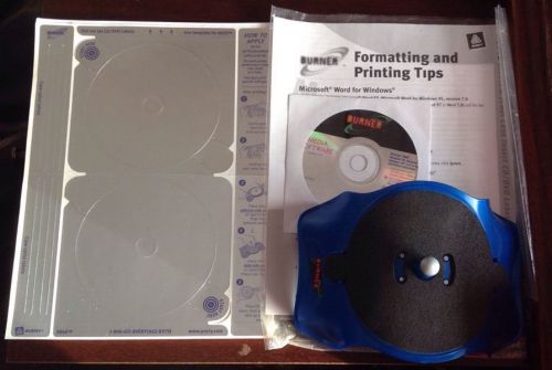 Avery After Burner Cd Labeling System Software Applicator - Windows Used Twice