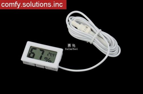 Mini digital lcd thermometer humidity temperature hygrometer white 8j5 for sale