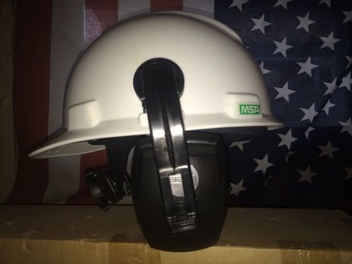 Hardhat Mounted Earmuffs Construction Noise ERB Industries Made In USA