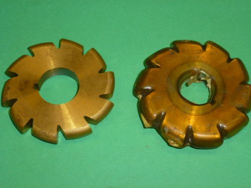 NOS! PAIR of (2) UNION CONVEX HS MILLING CUTTERS, 3/8&#034; C