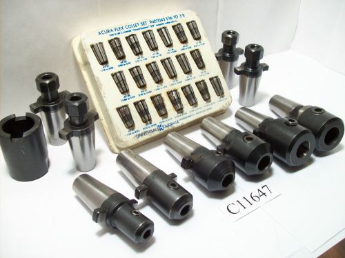 31pc kwik switch 200 , 6 end mill holders 4 80235 chucks &amp; 20 3/8 series collets for sale