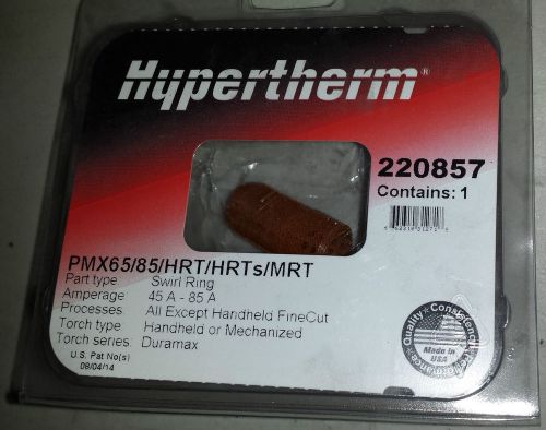 Hypertherm® 220857 SWIRL RING 45-85 AMPS DURAMAX SERIES PMX65/85/HRTs/MRT NEW