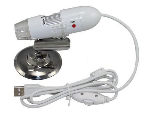 25-200x USB zoom digital microscope with white LED illumination- white