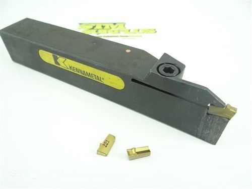 Kennametal indexable parting tool holder 1&#034; x 6&#034; kgdsl 164dh +carbide inserts for sale