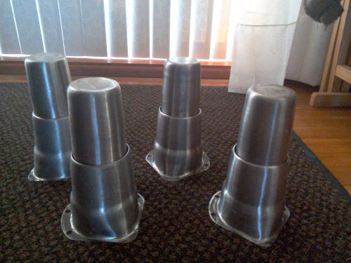 LOT OF 4- STAINLESS STEEL TABLE LEVELING ADJUSTABLE