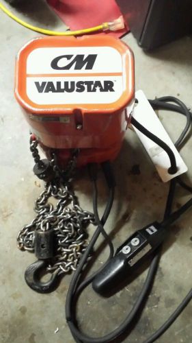 Cm valuestar 1/ 2 ton electric chain hoist (model wf, 1/ 2 hp, 120 volts) for sale