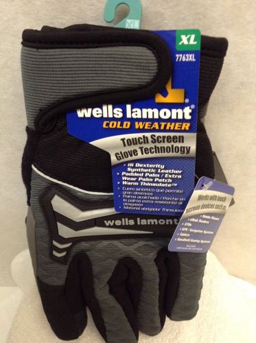 Wells Lamont Cold Weather Gloves Hi Dexterity Synthetic Leather   Touch Screen