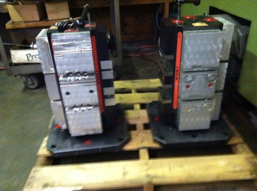 Two chick 1550 4-sided multi-lok 8 vise stations used, in excellent condition! for sale