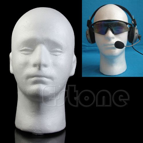 Hat Male Wig Glasses Styrofoam Foam Mannequin Manikin Head Model Display Stand