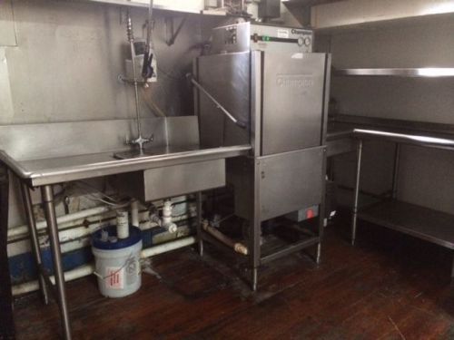 Champion electric dishwasher with booster and double stations for sale