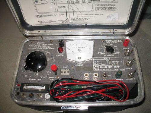Multi-amp ms-1a portable breaker and overload relay test set avo megger!!!! for sale