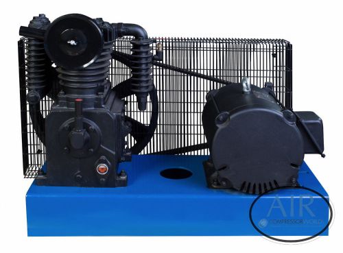 5 horsepower air compressors base mounted 230/1/60 single phase 2 stage for sale