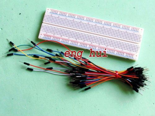 65 PCS Jumper cable wires+ MB-102 830 Tie Points Solderless breadBoard PCB Test