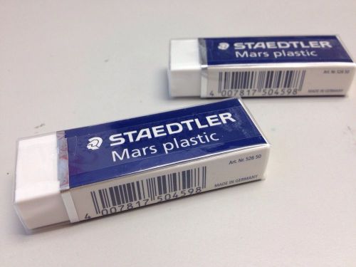 Staedtler mars plastic 526 50 erasers - 2x erasers for sale