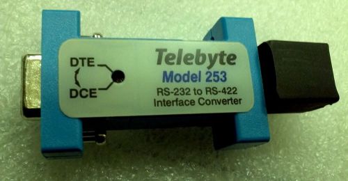 TELEBYTE MODEL RS 232 TO RS-422 INTERFACE CONVERTER with RJ-11