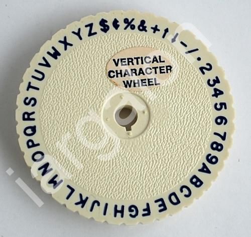 DYMO Type Wheel 2-7/16&#034; Vertical Character USED Letter Embossing Label Maker