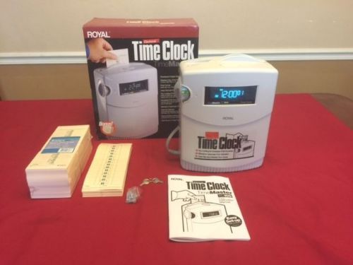Royal Electronic TC 100 Time Clock Time Master w/ time cards *NEW*