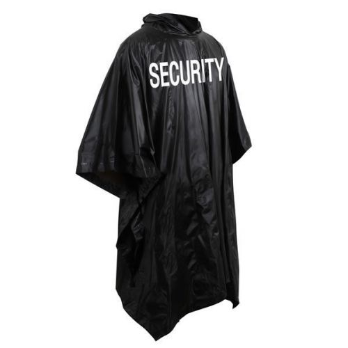 10 mil vinyl thick  rain poncho bouncer - black security for sale
