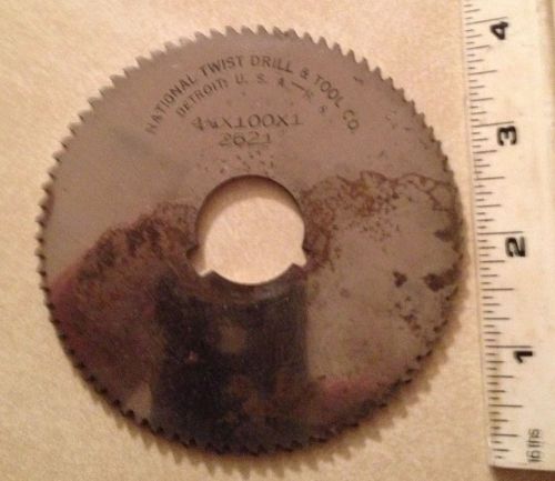Vintage National Twist Drill &amp; Tool Co. 4 1/4 x 100 x 1 Milling Cutter No. 2621