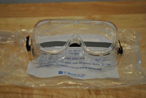 NEW ADULT LARGE SIZE CLEAR SAFETY GOGGLES CHEMICAL SPLASH DUST CHIPS RUBBER