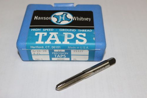 3 new HANSON WHITNEY 5/16-18 UNC GH-1 H1 4-Flutes HSS Plug Spiral Point Taps