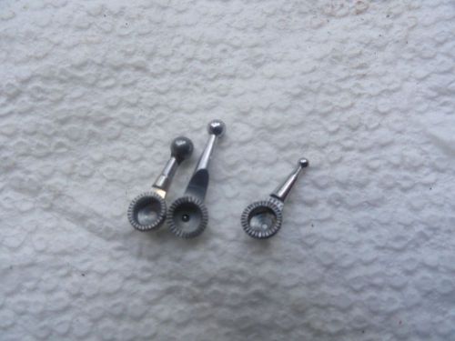 3 STARRETT CONTACT POINTS WITH .062&#034;, .100 AND .120 BALL NIB